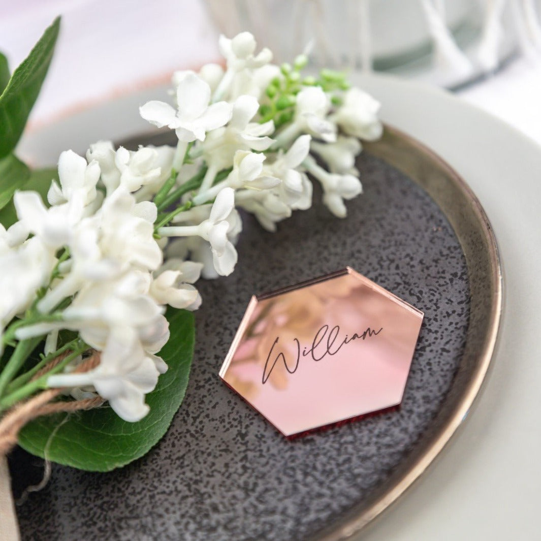 Rose Gold Mirror Place Names
