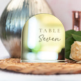 Dome Shaped Wedding Table Numbers