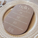 Combined Wedding Menu & Name Place