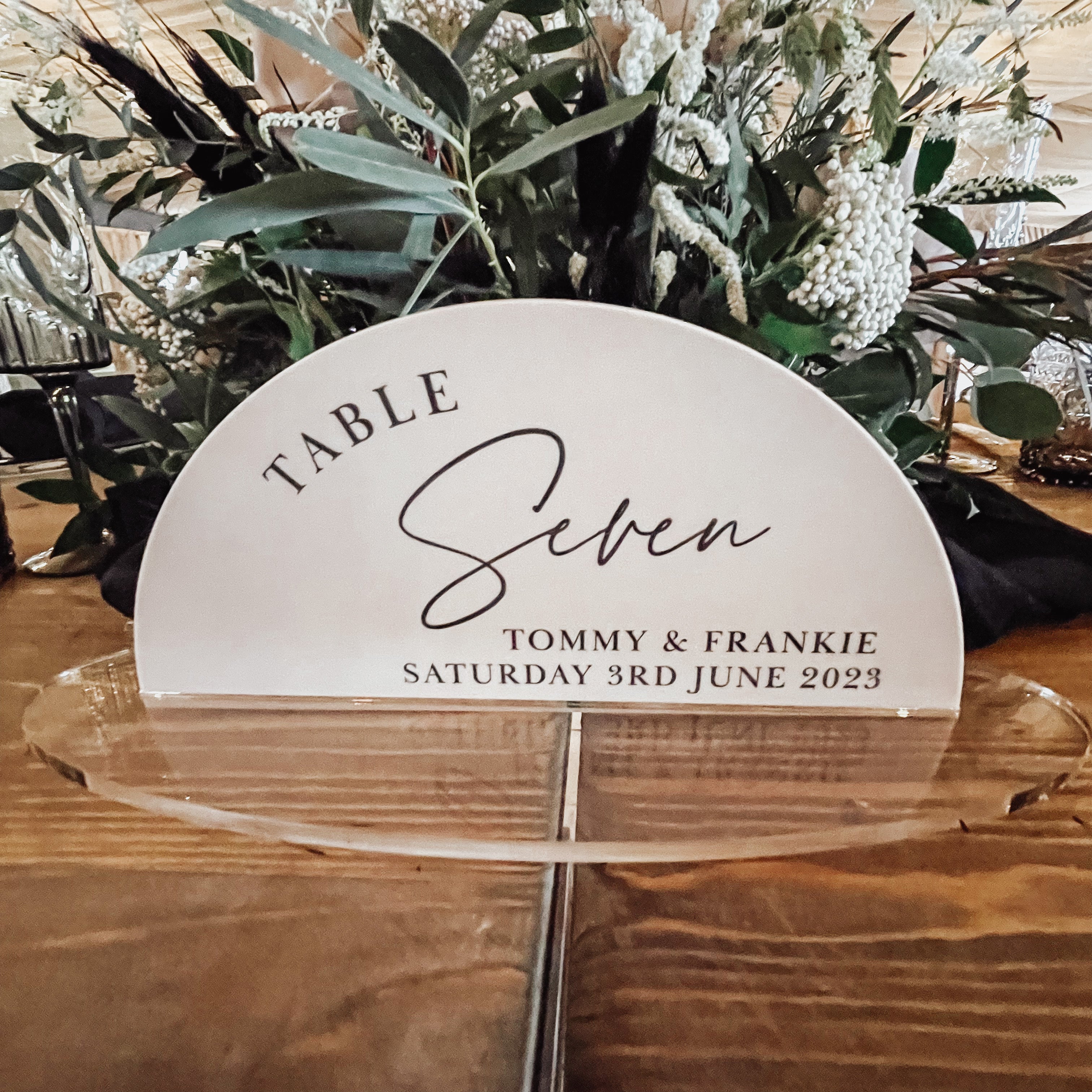 Personalised Wedding Table Décor