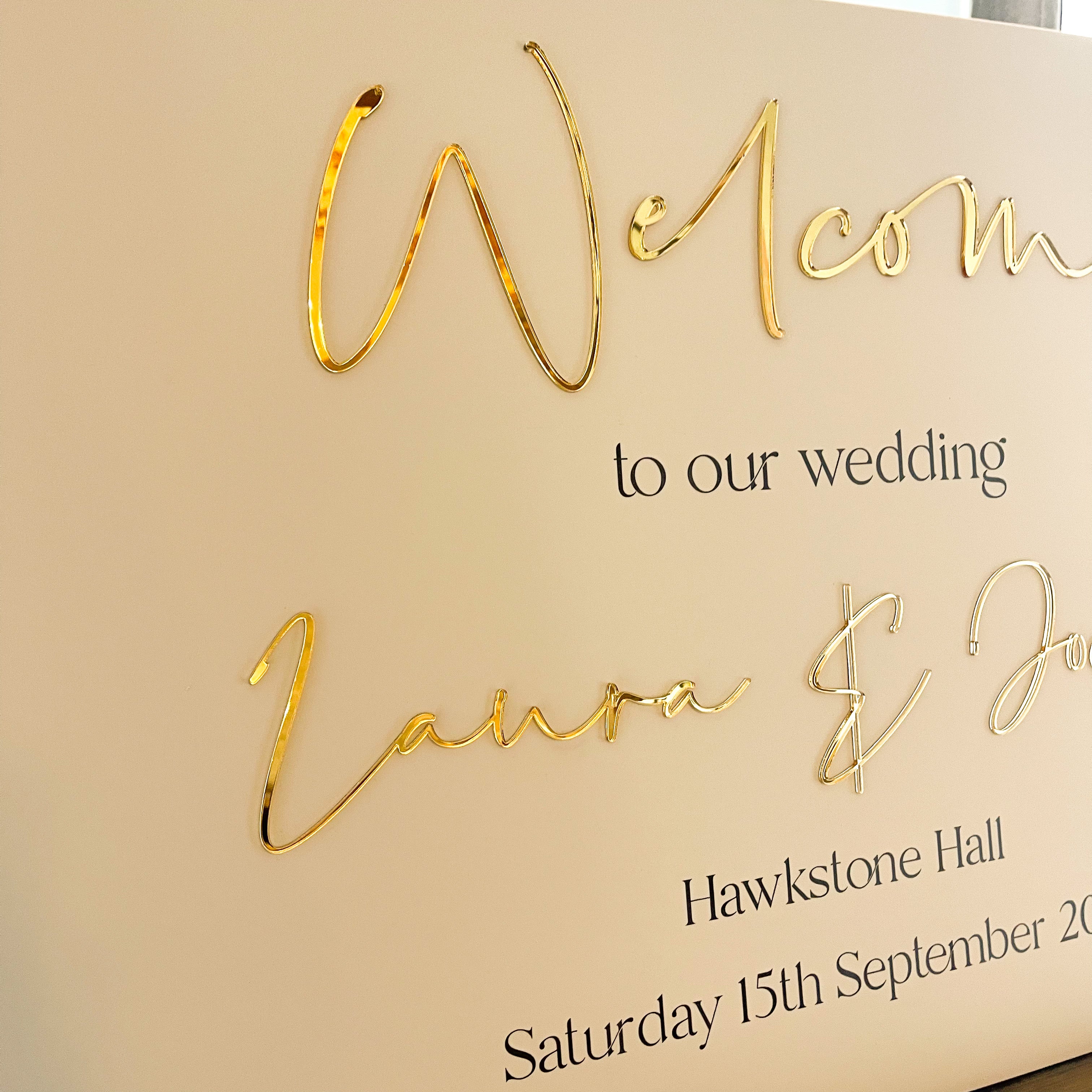 A1 Wedding Welcome Sign