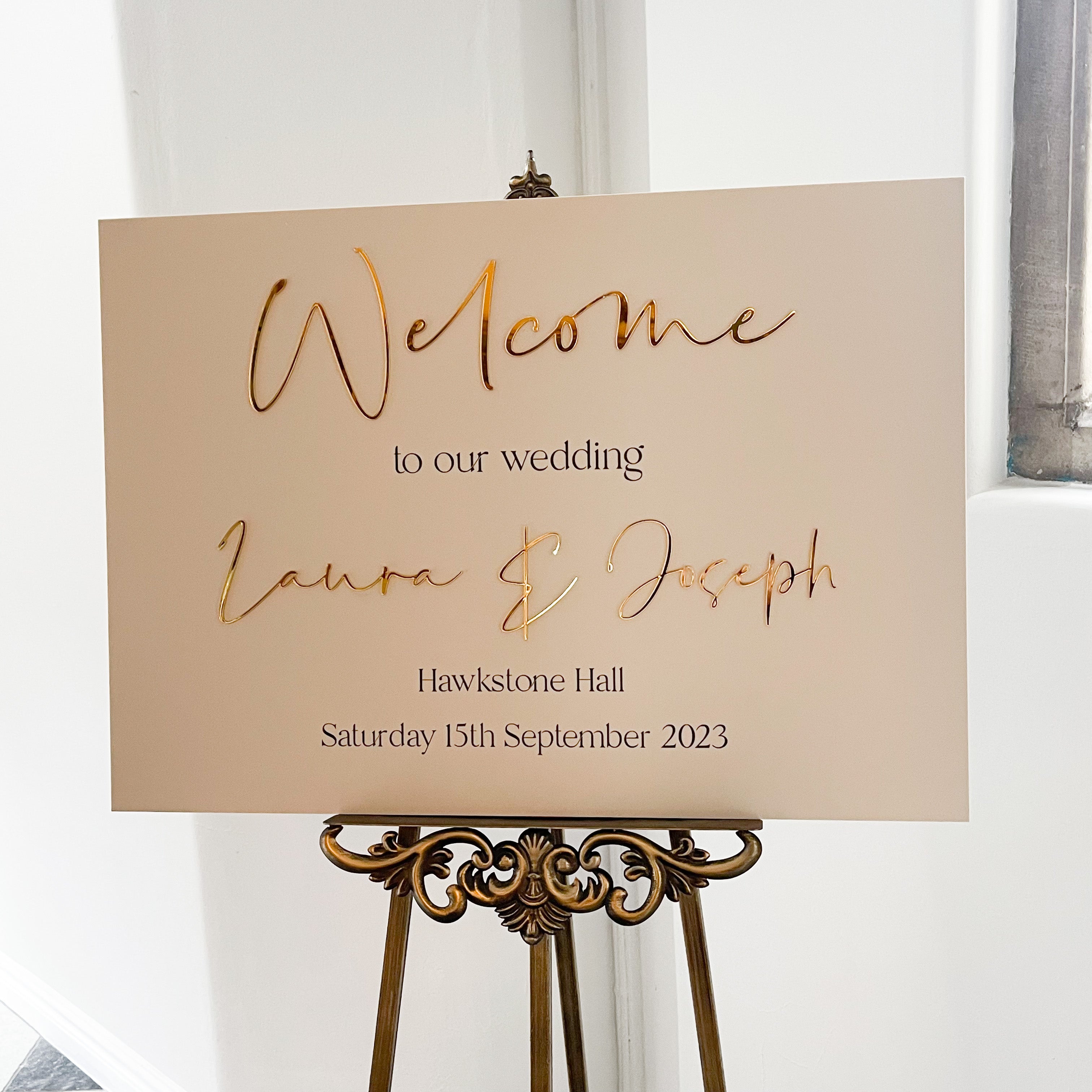 A2 Bespoke Wedding Welcome Sign