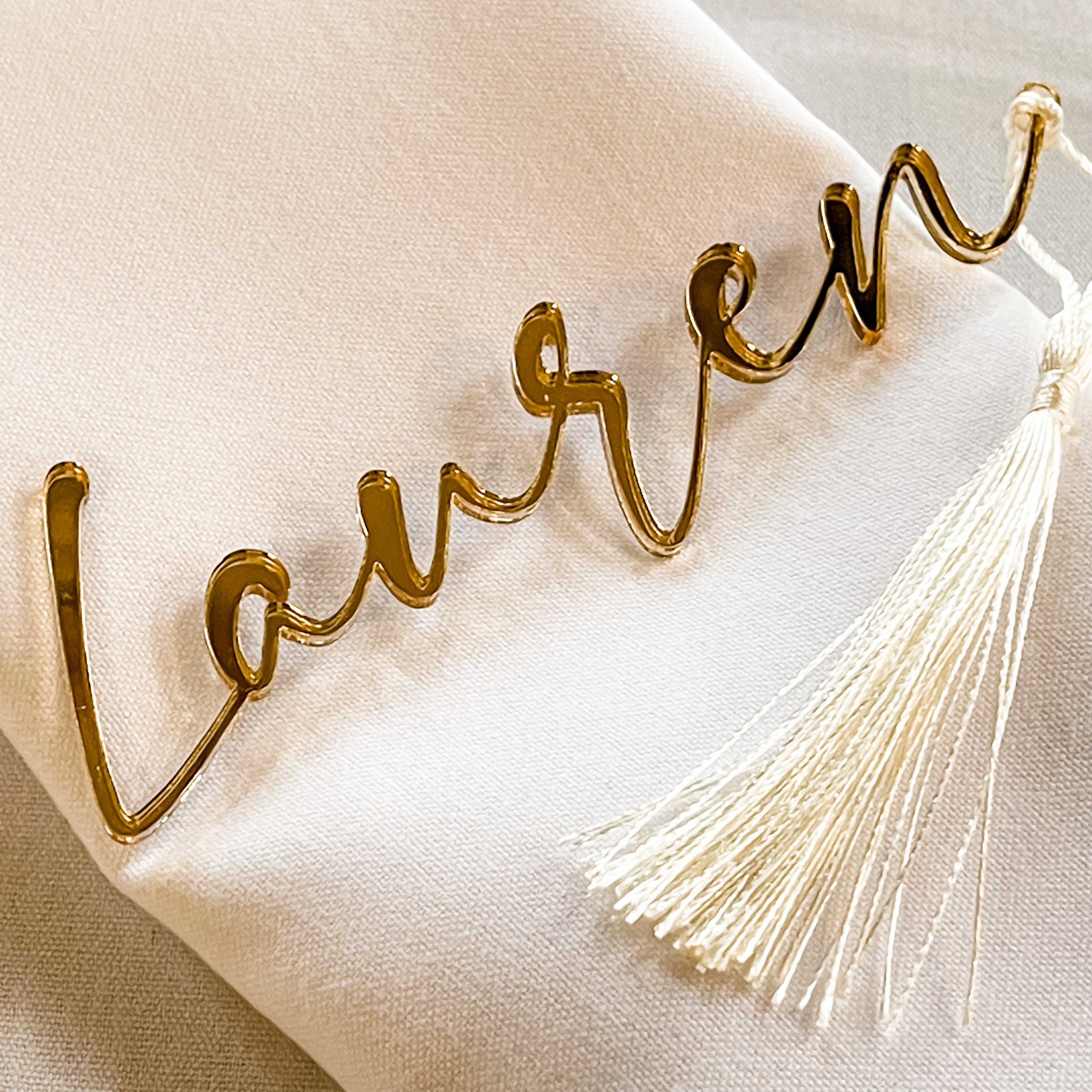 Luxury Wedding Place Names With Tassel