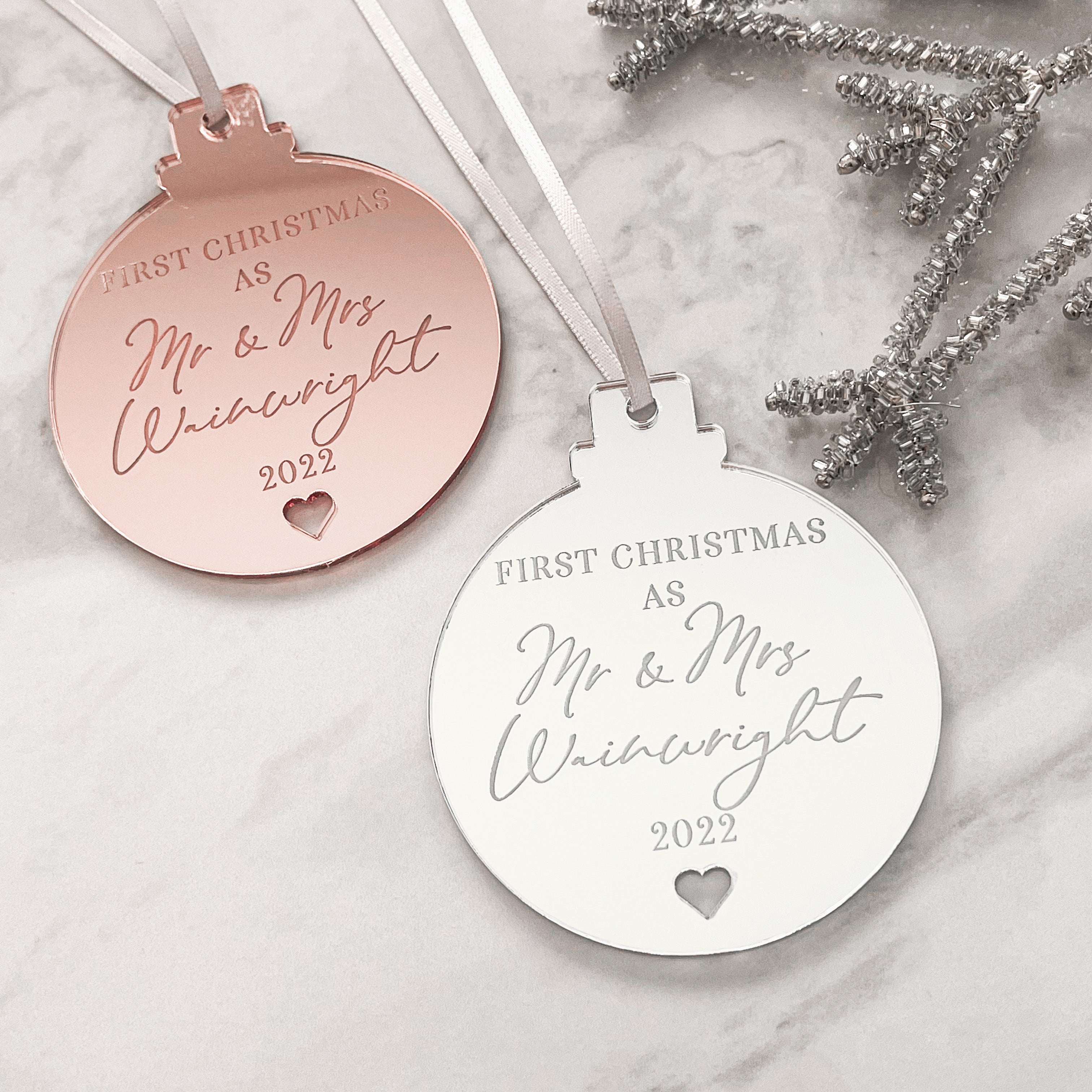 First Christmas Married Bauble