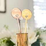 Gold Mirror Wedding Drinks Stirrers