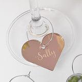 Heart Personalised Drinks Charm Place Names