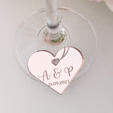 Heart Personalised Drinks Charms
