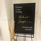 Black & Gold Wedding Welcome Sign