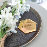Gold Mirror Place Card