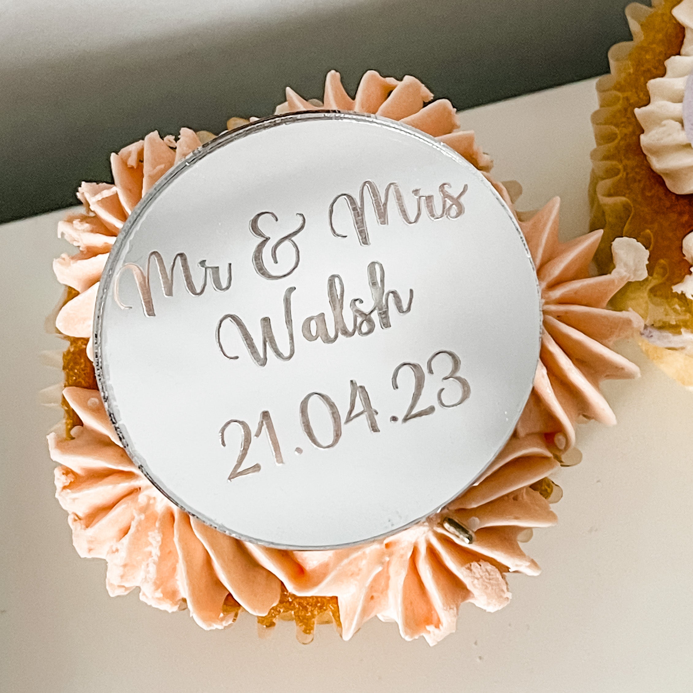 Personalised Wedding Cupcake Toppers