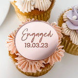 Personalised Engaged Cupcake Toppers or Gift Tag