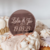 Rose Gold Mirror Cupcake Toppers