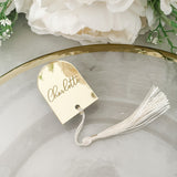 Luxury Engraved Gold Mirror Place Cards