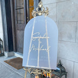 Luxury Personalised Arched Frosted Acrylic Welcome Sign
