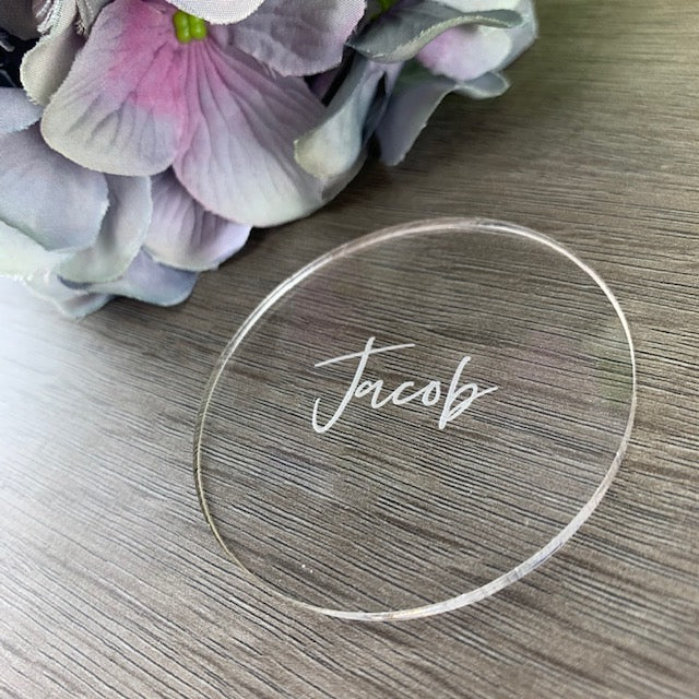 Acrylic Place Card Circle - Elegance Collection - Wedding Lux
