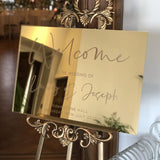 Gold Mirror Wedding Welcome Sign