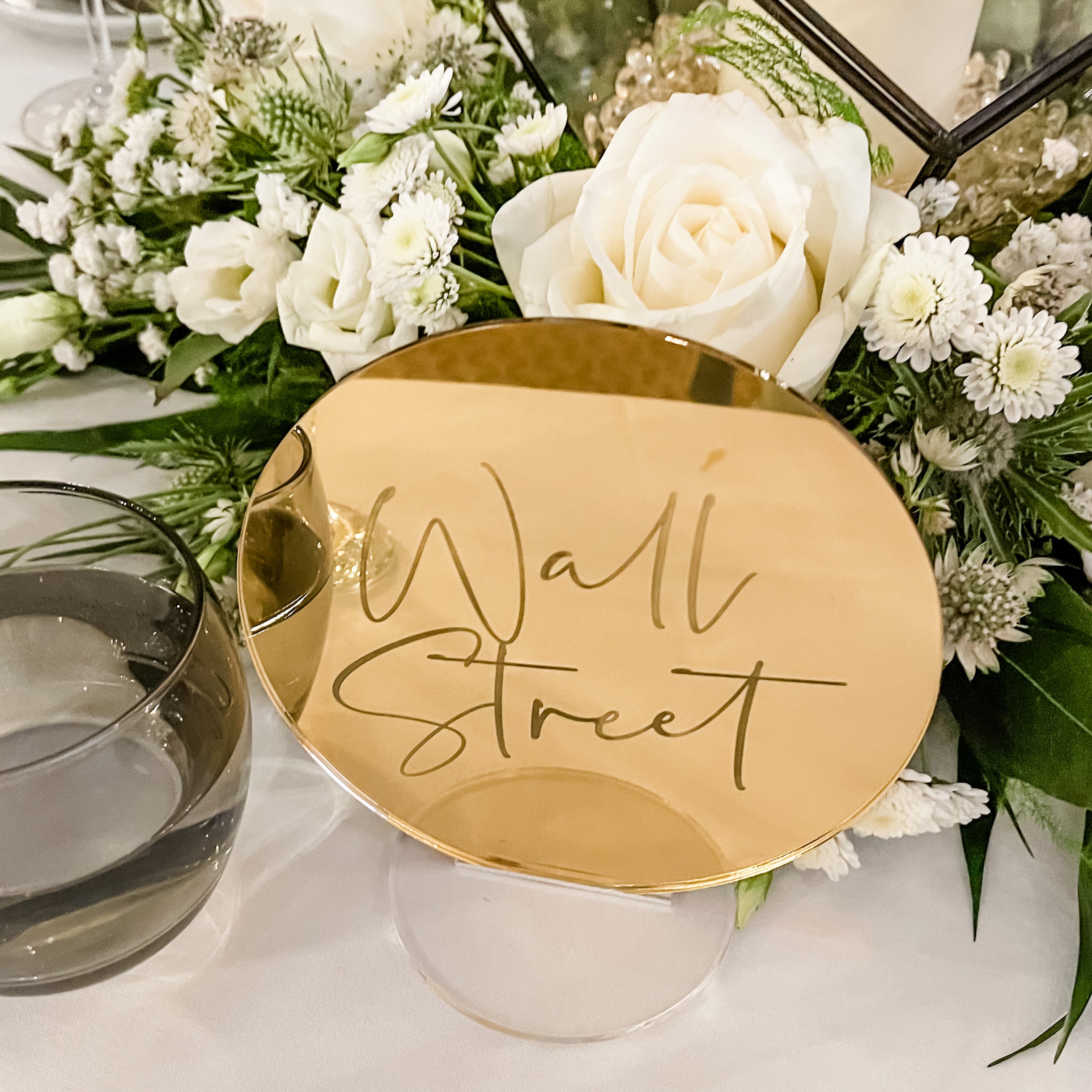 Luxury Gold Personalised Table Names