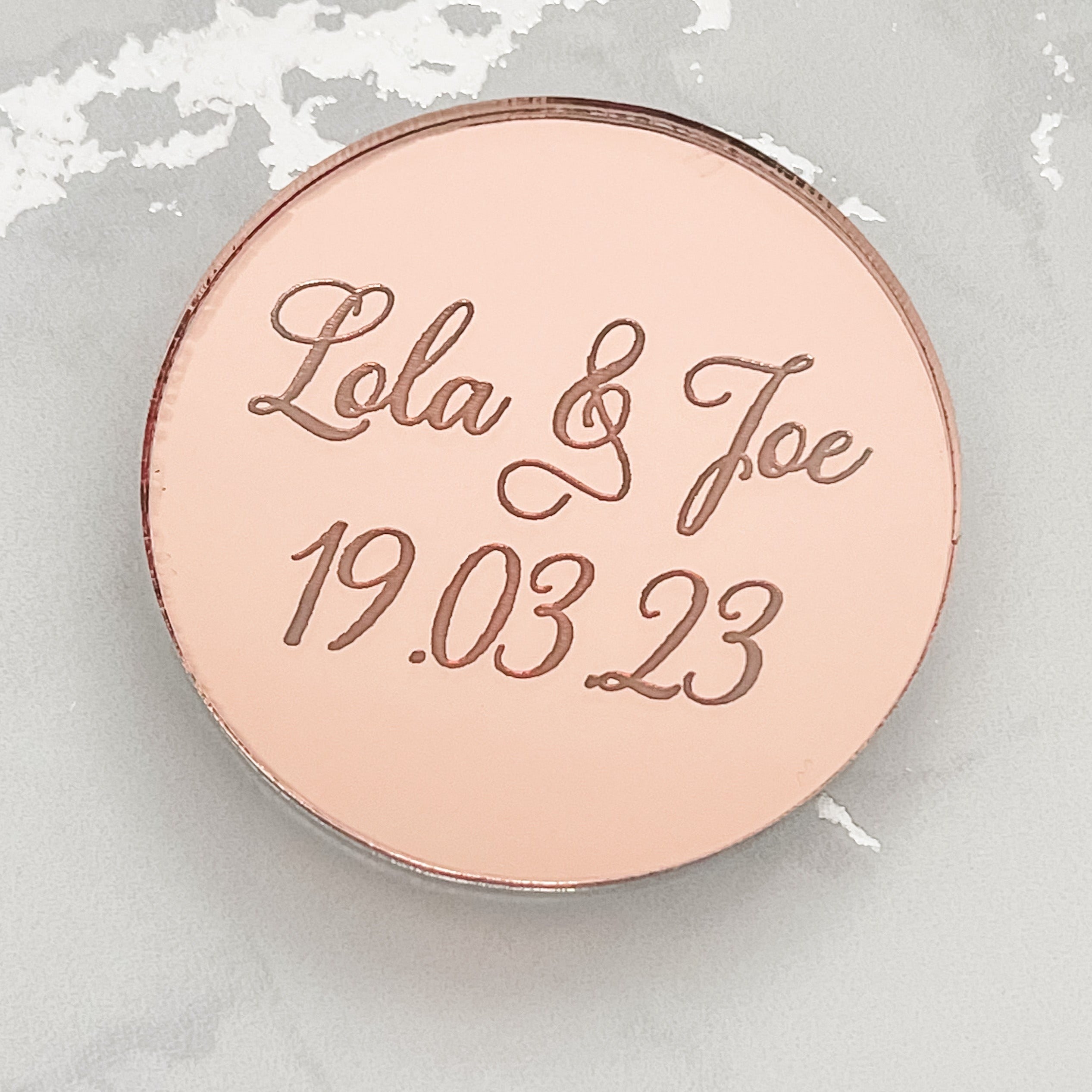 Personalised Wedding Day Cupcake Toppers 