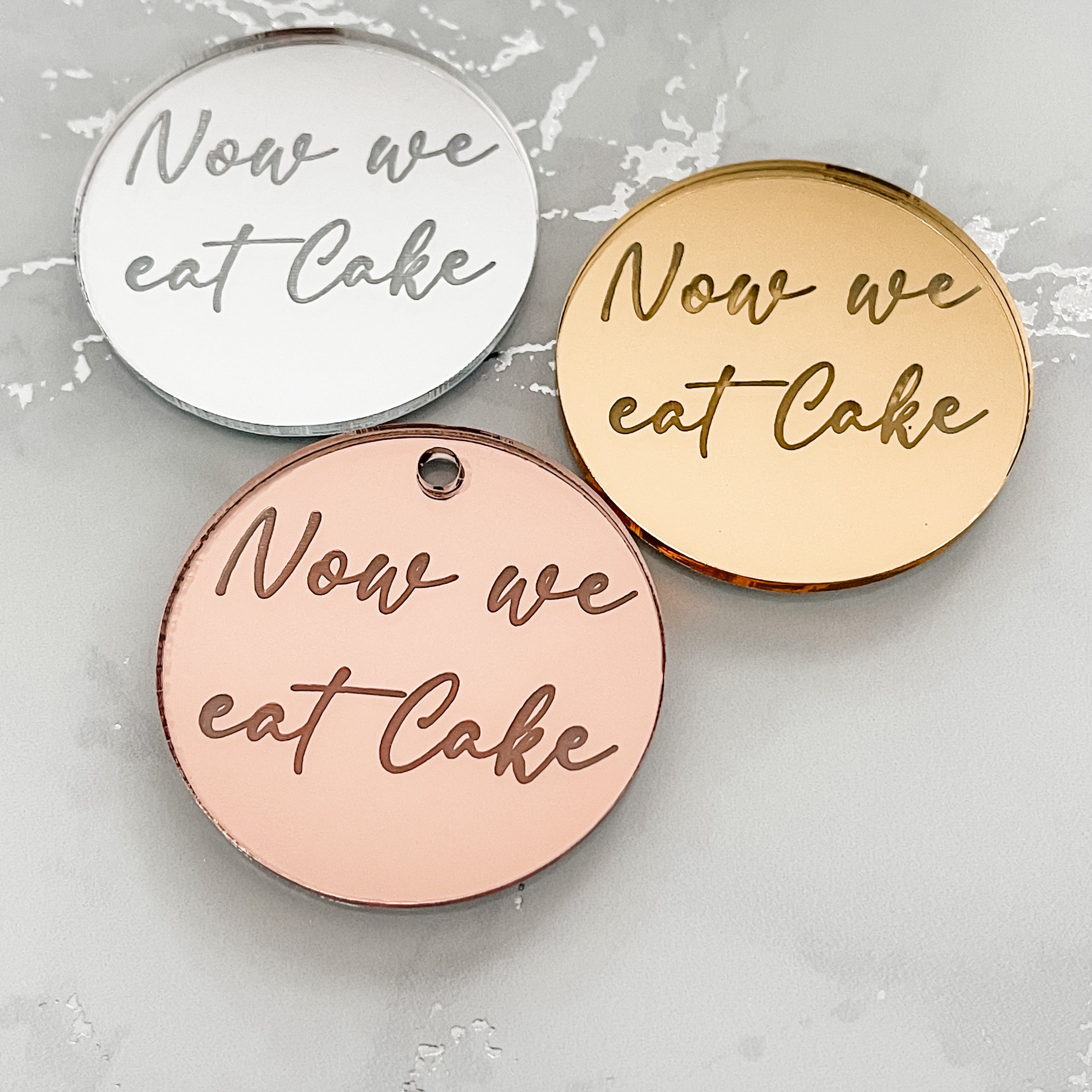 Now Eat Cake Cupcake Toppers