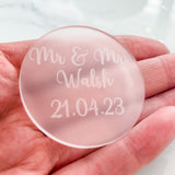 Engraved Wedding Cake Toppers