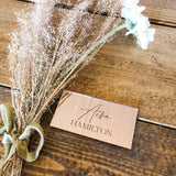 Rose Gold Place Card Rectangle