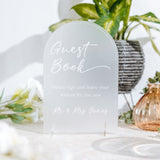 Frosted Acrylic Dome Personalised Guest Book Sign