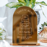 Wedding Cake Illustration Cheese Menu Sign