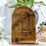 Wedding Cheese Menu Cake Sign