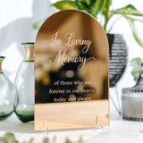 Gold Engraved Wedding Remembrance Sign