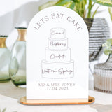 Luxury Acrylic Wedding Cake Flavour Menu
