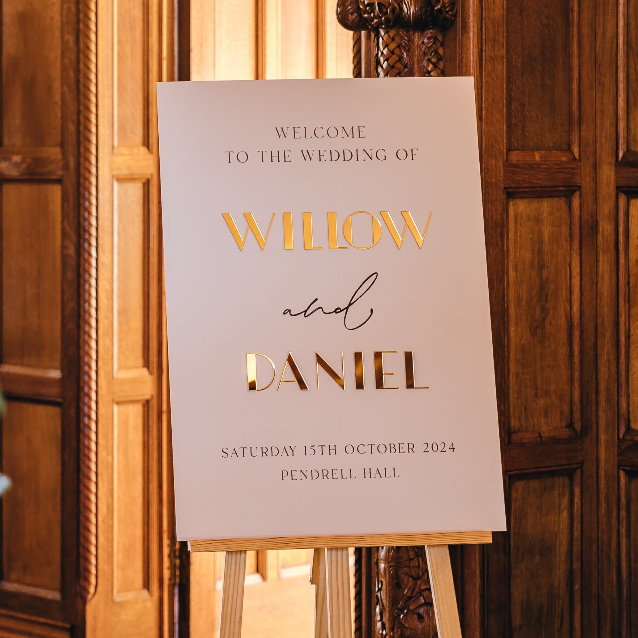 Beige & Gold Wedding Signs