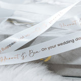 Luxury Wedding Ribbon, Personalised Gift Wrap