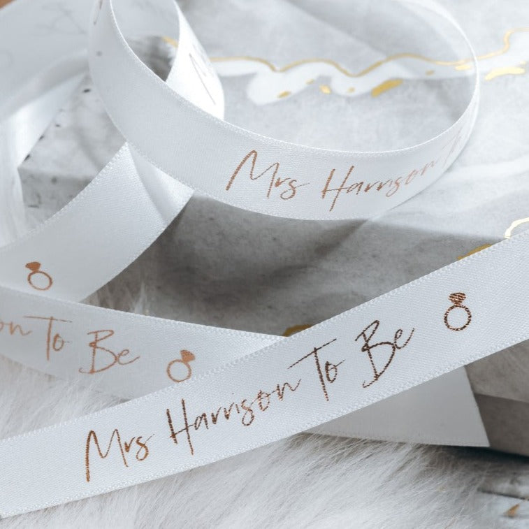 Bride To Be Personalised Gift Ribbon