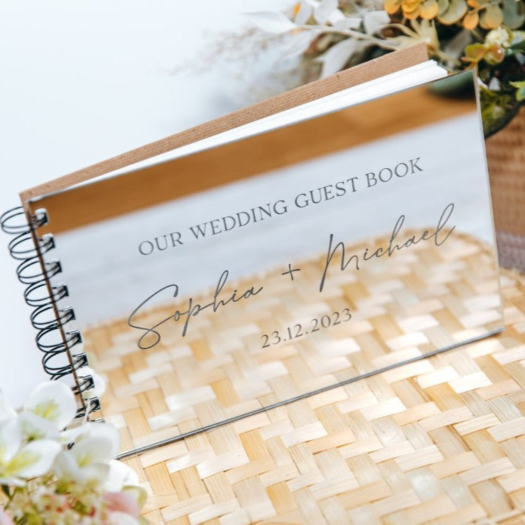 Mirror Engraved Guest Book