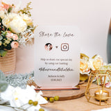 Social Media 'Share The Love' Wedding Sign