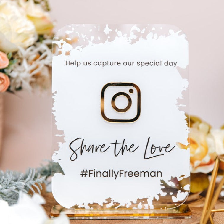 Share The Love Instagram Wedding Sign 