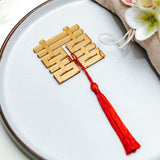 Gold Mirror Chinese Double Happiness Favours