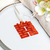 Chinese Double Happiness Hanging Tag