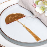 Luxury Mirror Place Card With Tassel