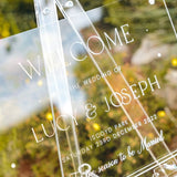 Clear Acrylic Christmas Wedding Welcome Signs