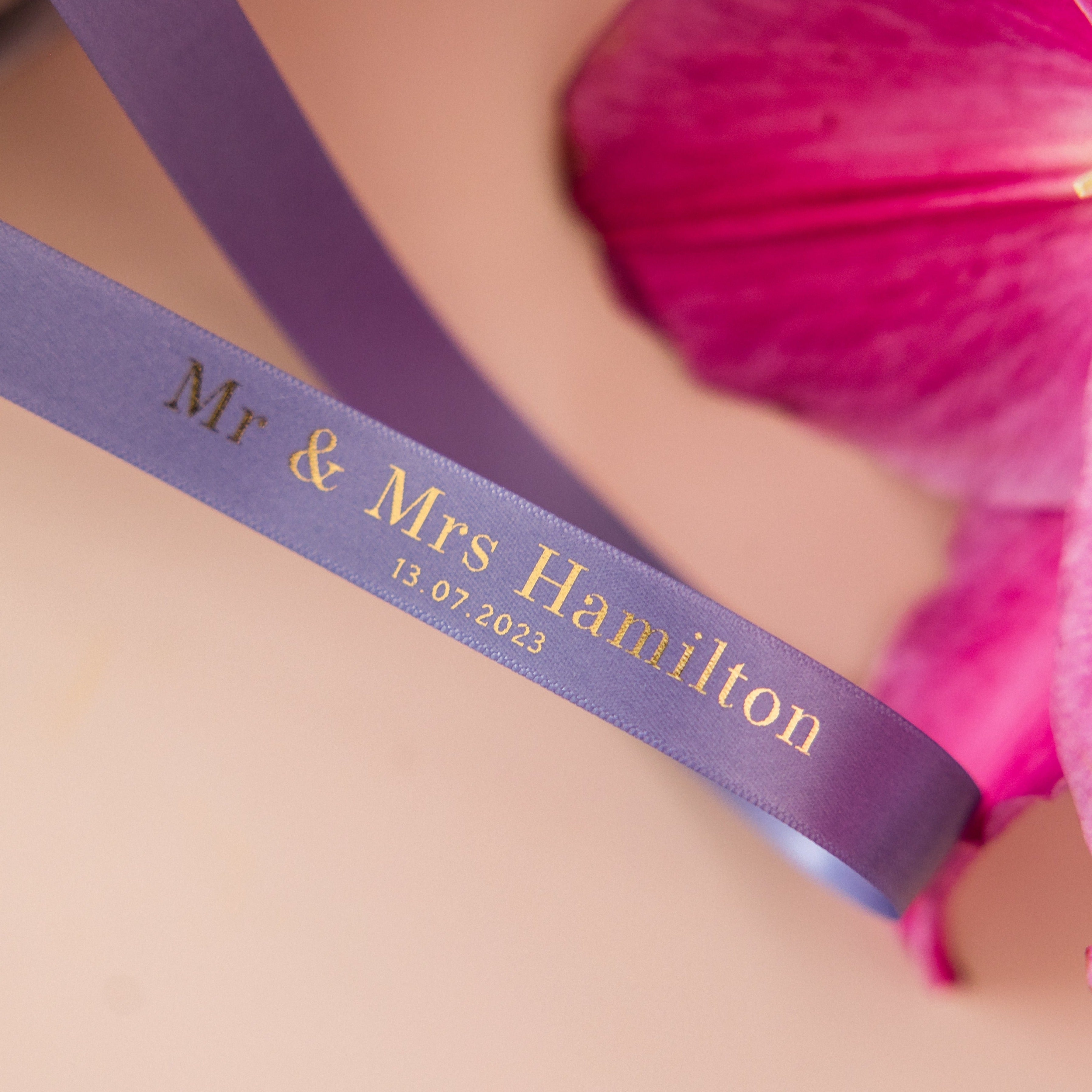 Mr & Mrs Wedding Favour Ribbon