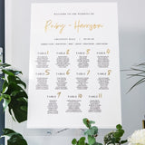 Luxury White Acrylic & Mirror Wedding Table Plan
