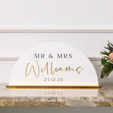 Couples Personalised Wedding Sign With Mirror Accents