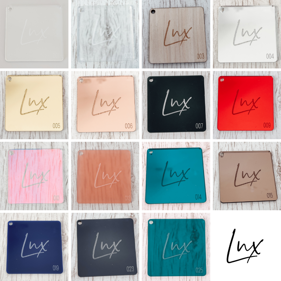 Lux Acrylic Colour Sample