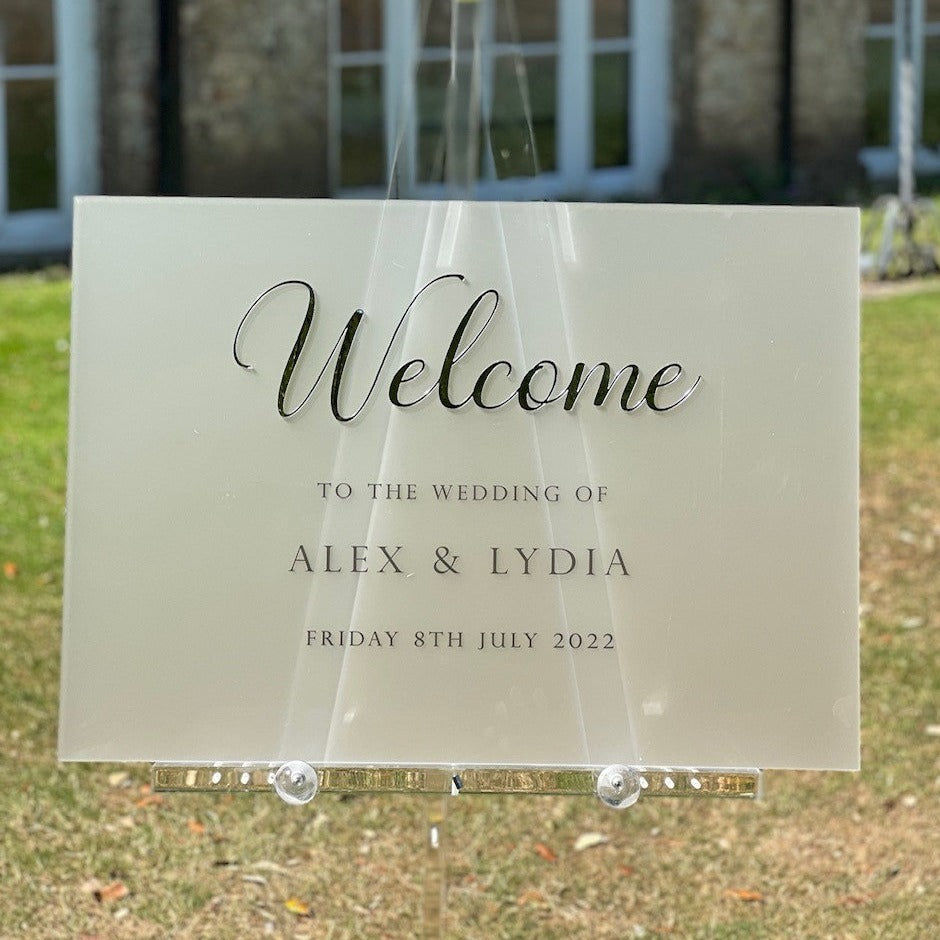 Mirror & Acrylic Wedding Welcome Signs