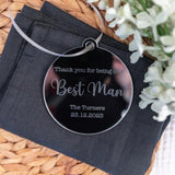 'Thank You For Being Our Best Man' Hanging Tag