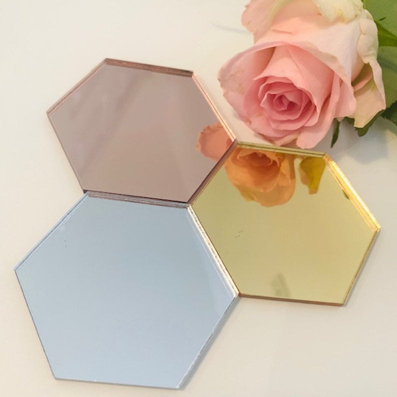 Mirror Acrylic Blank Hexagon