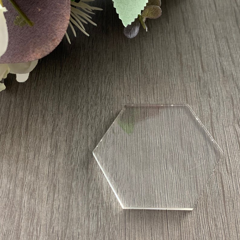 Acrylic Blank Place Name Hexagon - Wedding Lux
