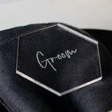 Hexagon Engraved Place Cards