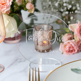 Acrylic Table Numbers Circle 